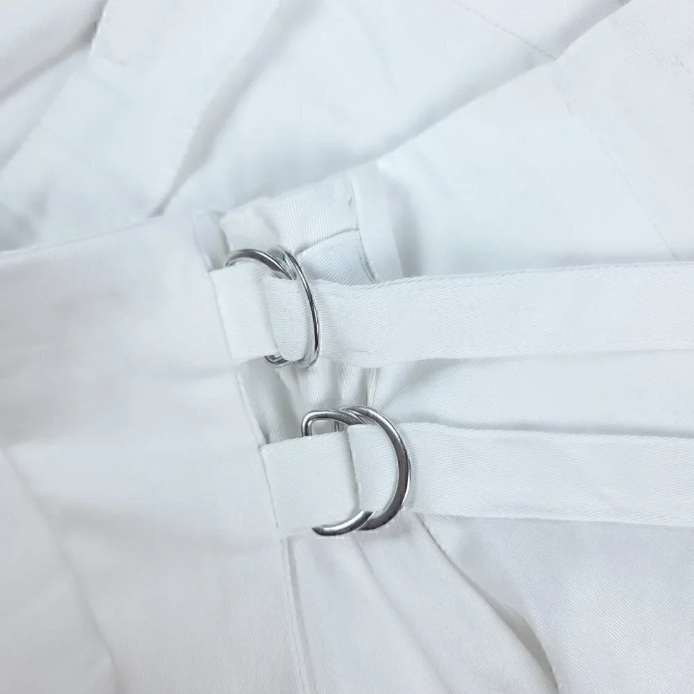 Hesperus White 95% Cotton Wrap Skirt With 2 Pull Straps. Size XL (14 Jr) NWT